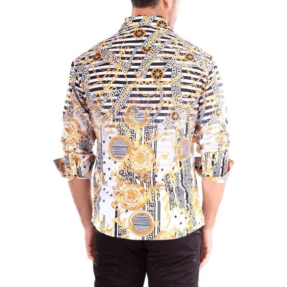 Egyptian Nights White Long Sleeve Dress Shirt Excellent Condition 4XL - Picture 2 of 9